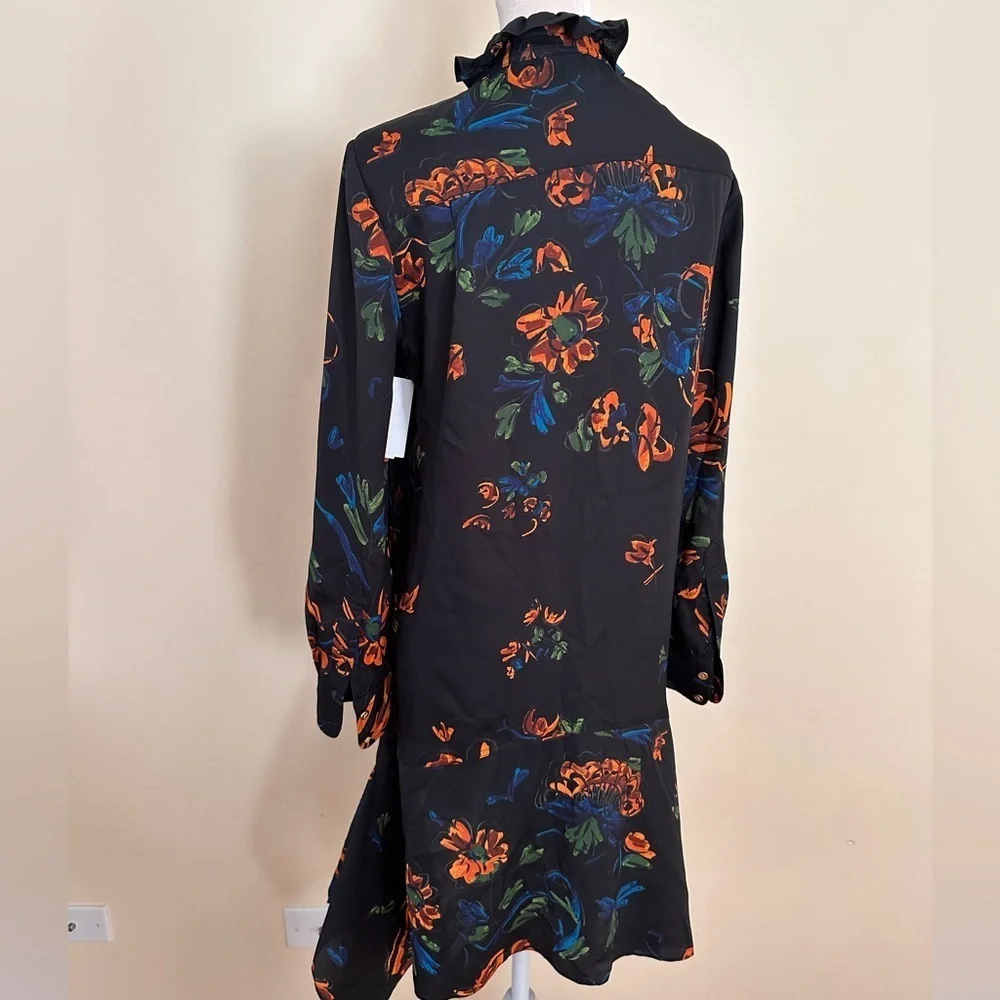 TORY BURCH Women Asymmetrical Hem Floral Cora Dress Size 0